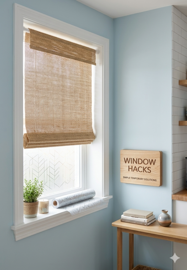 No-drill window treatments and temporary privacy film ideas for rental homes